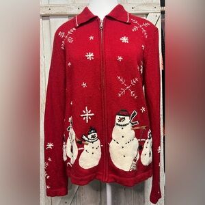 Jones, New York Sport 100% lambswool Christmas sweater